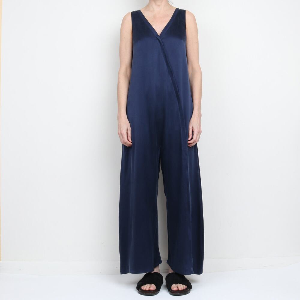 Lunya 100% Silk V Neck Jumpsuit M